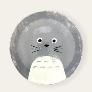 Totoro Japanese Anime Cartoon Chibi Animal Glass Decorative Studio Ghibli Plate